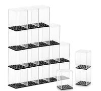 LDHHYH 28PCS Minifigure Display Case, Single Figure Case Plastic Small Action Figure Storage Case, Stackable Clear Building Block Display Box for Toy Bricks Small Collectibles Crafts (4.7x4.7x6.9cm)