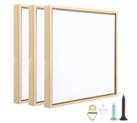 LDHHYH 3 Pack 30x30 cm Canvas Fame with Stretched Canvases, Deep Edge Frames for Canvas Painting, Square Canvases Frames for Acrylic and Oil Painting, Wall Mounting Hardware Included