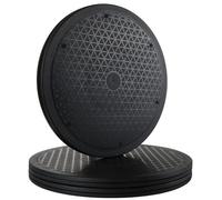 LDHHYH 3Pcs Heavy Duty Lazy Susan Turntable, 30CM with Steel Ball Bearings, 25KG Load Black Rotating Swivel Stand for Flat Panel Monitors, Computer, TV, Speakers, Bonsai, Statue, Cabinet Organizer
