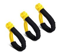 LDHHYH 3PCS Soft Shackles Synthetic Rope, 52CM Heavy Duty Tow Synthetic Strap, 17000KG Breaking Strength Shackle Recovery Rope for Road Towing, UTV, ATV, Trucks, Jeep, Off-Road Vehicles