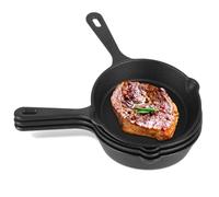 LDHHYH 4 Pack Mini Cast Iron Skillet, 5.5 Inch Small Cast Iron Frying Pan, Pre-Seasoned Cast Iron Skillet Set, Black Non-Stick Mini Cast Iron Cookware for Stove Oven Grill Safe Indoor and Outdoor Use