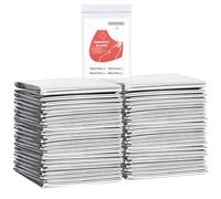 LDHHYH 40PCS Emergency Thermal Blankets, 130x210cm Emergency Mylar Thermal Blanket Survival Blankets Perfect for Outdoors, Hiking, Survival, Marathons or First Aid