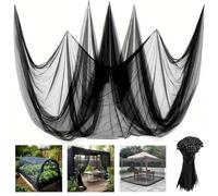 LDHHYH Black Insect Netting, 3x10 Meters Garden Netting with 50 Cable Ties, DIY Garden Net, Bird Barrier Net for Plant Fruits Flowers Crops Greenhouse Protection, 9.8x32.8Ft