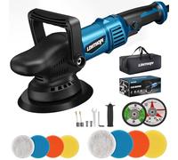 LDHTHOPI Dual Action Polisher, 980W 5/6 Inch, 9MM Random Orbital Buffer Polisher for Car Detailing, 2800-5800RMP, 6 Variable Speed Buffer Polisher with 8 Detachable Pads