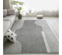 Ldiuttu Large Rug for Living Room 200x250cm Area Rugs Bedroom Rectangle Soft Washable Carpet for Playroom Office Dining Room Home Decor Modern Geometric Gray