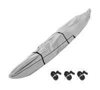LDIW Kayak Cover, 420D Trailerable Kayak Covers for Outdoor Storage, Waterproof & UV Protection Canoe Cover for Indoor/Outdoor Storage,Gray,18FT