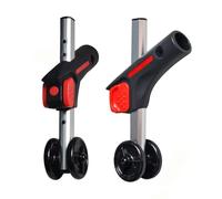 LDIW Wheelchair Rear Tippers Device, Anti Tippers Bracket, 8 Gears Height Adjustable, 1 Pair Aluminum Alloy Support Wheels, Removable and Compatible with Most Wheelchairs,25mm