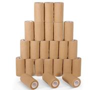 LDIWEE 24 Pack 4 Inch Self Adhesive Bandages - 5 Yards Cohesive Sports Tape for First Aid, Medicine, Sports, Ankle & Wrist Sprains, Veterinary Bandage (Brown)