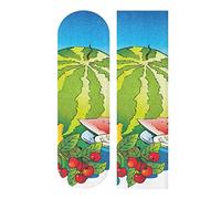 LDIYEU Art Summer Fruit Skateboard Grip Tape Sheets Creative Longboard Waterproof Griptapes for Youth Boys Girls Kids Men No Bubble Free Easy to Apply.(9"X33" 1Pcs)