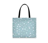 LDIYEU Blue Sea Spot Foldable Shopping Tote Bag Reusable Grocery Portable Storage Shoulder Bags Women Girls Handbags
