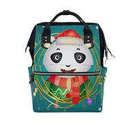 LDIYEU Coloring Cute Panda Diaper Bag Backpack Mom Bag Casual Lightweight Large Capacity for Travel Mammy Women Girls