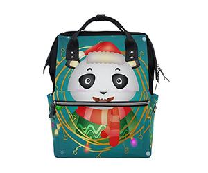 LDIYEU Coloring Cute Panda Diaper Bag Backpack Mom Bag Casual Lightweight Large Capacity for Travel Mammy Women Girls