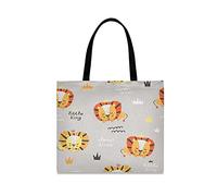 LDIYEU Cute Sleeping Lions Foldable Shopping Tote Bag Reusable Grocery Portable Storage Shoulder Bags Women Girls Handbags