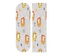 LDIYEU Cute Sleeping Lions Skateboard Grip Tape Sheets Creative Longboard Waterproof Griptapes for Youth Boys Girls Kids Men No Bubble Free Easy to Apply(9"X33" 1Pcs)