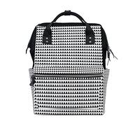 LDIYEU Geometric Triangle Dot Matrix Wallpaper Diaper Bag Backpack Mom Bag Casual Lightweight Large Capacity for Travel Mammy Women Girls