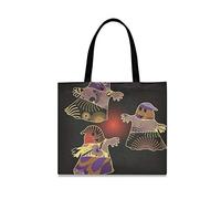 LDIYEU Ghost Funny Ornaments Foldable Shopping Tote Bag Reusable Grocery Portable Storage Shoulder Bags Women Girls Handbags