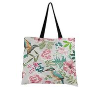LDIYEU Magpie Rose Chinese Ink Painting Foldable Shopping Tote Bag Reusable Grocery Portable Storage Shoulder Bags Women Girls Handbags
