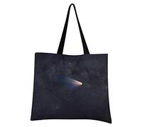 LDIYEU Meteor Flash Universe Background Foldable Shopping Tote Bag Reusable Grocery Portable Storage Shoulder Bags Women Girls Handbags