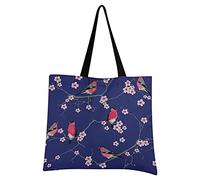 LDIYEU Plum Blossom Magpie Chinese Foldable Shopping Tote Bag Reusable Grocery Portable Storage Shoulder Bags Women Girls Handbags