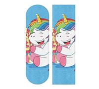 LDIYEU Unicorn Happy Lollipop Rainbow Skateboard Grip Tape Sheets Creative Longboard Waterproof Griptapes for Youth Boys Girls Kids Men No Bubble Free Easy to Apply(9"X33" 1Pcs)