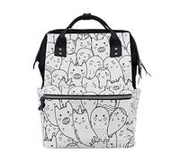 LDIYEU White Ghost Unicorn Pig Diaper Bag Backpack Mom Bag Casual Lightweight Large Capacity for Travel Mammy Women Girls
