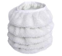 LDJFCCA Microfiber Polishing Pad 5Pcs 9-10 Inch Buffer Polisher Pads with Elastic Washable Reusable White Microfiber Buffing Pad for Car Buffer Polisher, Microfiber Polishing Pad