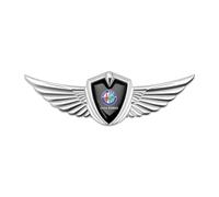 LDJSNC Car Emblems for Alfa Romeo MiTo 2013-2018, Car Logo Front Grill Emblem Badge Hood Trunk Rear Logo Badge Emblem Replacement, Car Body Tuning Styling Accessories,B 2Pcs Silver