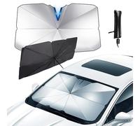 LDJSNC Car Windshield Sun Shade Umbrella for KIA Picanto RIO Ceed Stonic Soul Telluride Seltos XCeed, Sun Protection UV Block Foldable Front Windscreen Sun Shade Protector, Interior Accessories