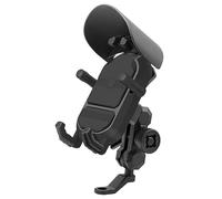 LDJSNC Motorbike Phone Mount for Super Cub 110 2011-2017, 360° Adjustable Bike Motorcycle Phone Holder, Anti-fall Anti-Vibration Easy Install Cycling Motorbike Stand,A Rear View Mirror Type