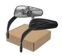 LDJXDADI Motorcycle Black Rearview Mirrors for Harley Road King Street Electra Glide Road Glide Dyna Softail Rearview 1982-2018 2019 2020 (Black)