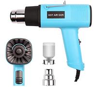 LDK Heat Gun 1200W at 140°F (60℃-500℃), Heavy Duty Hot Air Gun Kit, Variable Temperature Control with 2 Temperature Settings, 2 Nozzles for Crafts, Shrink Wrap, Candle Making, Epoxy Resin