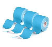 LDKJ 3 Rolls Kinesiology Tapes, Elastic Water Resistant Muscle Tape 5m x 5cm, Adhesive Uncut Sports Tape Breathable and Soft, Muscle Tape for Shoulder Knee Ankle (Blue)
