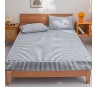 LDLCYCN E,90x190+10cm, 100% Cotton Zipped Mattress Protector Customizable Fitted Sheet Mattress Cover Zip Up Soft Bed Cover Comfortable Mattress Encasement Cover Dustproof Mattress Topper