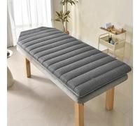 LDLCYCN Gray(T),185 * 70cm, Memory Foam Massage Bed Mattress Topper with Elastic Band Non-Slip Thick 4Cm Spa Massage Table Pad Massage Treatment Couch Beauty Salon Lash Bed Topper Square Head