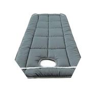 LDLCYCN Gray(T),190 * 70cm, Massage Table Pad Thicken Massage Bed Mattress Topper with Face Hole Spa Bed Pad with Elastic Band Non-Slip Lash Bed Pad Soft Comfortable for Beauty Salon