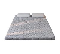 LDLCYCN Grey/3cm,90x200cm, Japanese Floor Mattress Topper Thick 3Cm/6Cm Futon Mattress Pad with 4 Corner Elastic Band Soft Velvet Fabric Sleeping Mat Warm Tatami Pad for Camping Dormitory