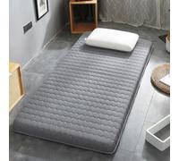 LDLCYCN Grey/5cm,80 * 190cm, Futon Mattress Topper Japanese Floor Futon Mattress Pad Thicken 5Cm/8Cm Tatami Mat Traditional Comfortable Sleeping Pad Foldable Roll Up Dormitory Mat Pad for Camping