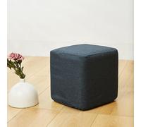 LDLCYCN GreyA,40 * 40 * 40cm, Square Ottoman Cover Footstool Slipcover Luxury Cotton And Linen Fabric Soft Foot Stool Cover Protector with Nonslip Elastic Bottom for Living Room Bedroom Washable