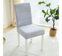 LDLCYCN GreyB,2pcs, Dining Chair Cover Stretch Chair Protector Set of 2/4 Seat Slipcover with Elastic Band for Hotel Restaurant Wedding Part Decor Home Kitchen Removable Washable