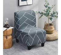 LDLCYCN M,chair cover*1, Armless Chair Slipcovers Armless Accent Chair Cover High Stretch Fabric Chair Slipcover for Living Room Bedroom Furniture Protector with Elastic Bottom Washable
