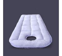 LDLCYCN White(R),190 * 70cm, Massage Table Pad Thicken Massage Bed Mattress Topper with Face Hole Spa Bed Pad with Elastic Band Non-Slip Lash Bed Pad Soft Comfortable for Beauty Salon