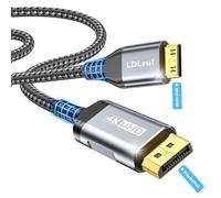 LDLrui DisplayPort to Mini HDMI Cable 1.5m [Bend Resistant, High-Speed] Supports 3840x2160/4K@60Hz, 2K@120Hz Video UHD for Desktop, Laptop, Portable Monitor,AMD, NVIDIA, ARZOPA, Projector,Mini PC