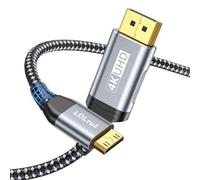 LDLrui DisplayPort to Mini HDMI Cable 1m, 4K DP to Mini HDMI Cord, Supports 4K@60Hz, 2K@120Hz Video UHD, for AMD, NVIDIA, KYY,ARZOPA,VILVA,MNN, Portable Monitor