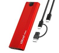 LDLrui M.2 NVMe SSD Enclosure, Tool-Free NVMe Enclosure, USB 3.2 Gen 2 (10Gbps) Aluminum M2 Converter SSD Reader for M & M+B Key, Support UASP and TRIM , with Size 2230/2242/2260/2280 SSDs