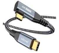LDLrui Right Angle USB C Monitor Cable 0.9m, 4K@60Hz, 20Gbps, 100W PD