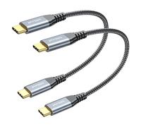 LDLrui Short USB C Cable (30 cm 2Pack), 10Gbps Data Transfer, 4K USB C Video Output Monitor Cable, 100W Type C Fast Charging Cord for Galaxy S22/S21, iPad Pro, Samsung T7, MacBook Pro/Air, and More