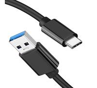 LDLrui USB 3.1 Gen 2 to USB C Cable, USB A to USB C 10Gbps Data Sync & 3A Type C Charger Fast Charging Cord for Samsung Galaxy S24/S21, iPhone 15/15 Pro, GoPro, Power Bank Black, 0.5FT, 2Pack