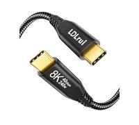 LDLrui USB C 40Gbps Data Transfer Cable,USB4 Monitor 8K@60Hz,240W PD3.1 Fast Charging,Thunderbolt 4/3 Compatible with iPhone 17/16/Pro Max,Galaxy S25 S24 Ultra,iPad Pro/Air,MacBook Pro 1.5FT