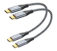 LDLrui USB C Data Cable 20Gbps, 0.3M, 2-Pack USB C to USB C Cable, 100W PD | Short USB C 3.2 Gen 2x2 Cable, High Speed Data Transfer, 4K 60Hz USBC Monitor Cord, Compatible with SSD, Hub, Docking