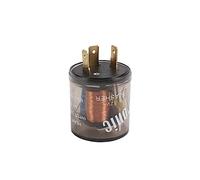 LDMINDA 12V 3 Pin Electronic LED Flasher Relay Round Heavy Duty Electronic Turn Signal Light Blinker Relay Turn Signal Flasher Relay 3 Prong Flasher Relay No Load Fixed Turn Signal Bulbs